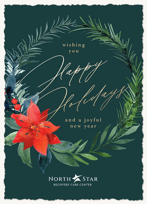 Botanical Bliss Business Holiday Cards