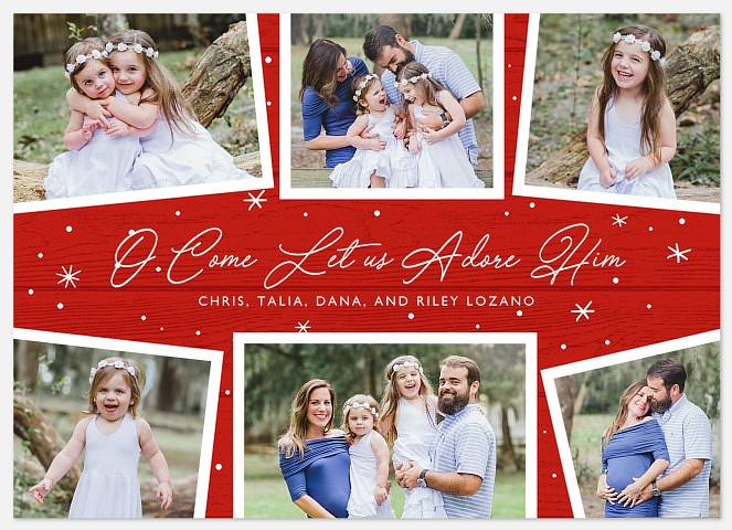 Farmhouse Snowfall Holiday Photo Cards