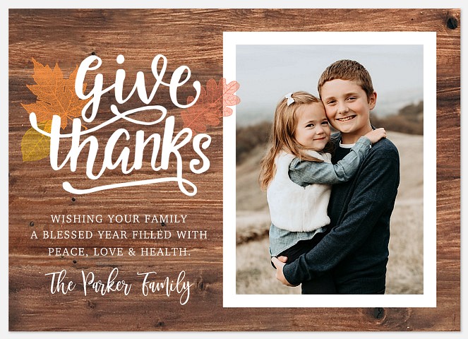 Thankful Rustic Thanksgiving Cards