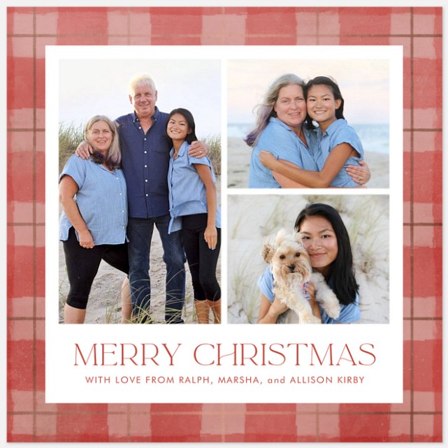 Classic Watercolor Holiday Photo Cards