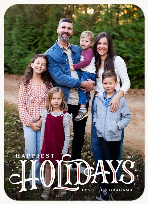 Peppermint Personalized Holiday Cards