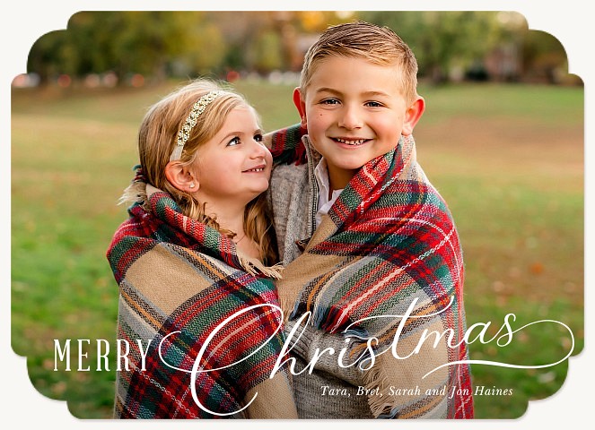 Vintage Merry Personalized Holiday Cards