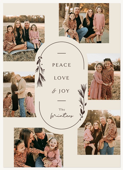 Arched Sprigs Personalized Holiday Cards