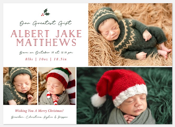 Our Greatest Gift Holiday Photo Cards