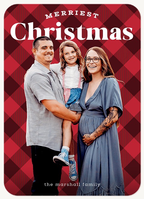 Festive Tartan Personalized Holiday Cards