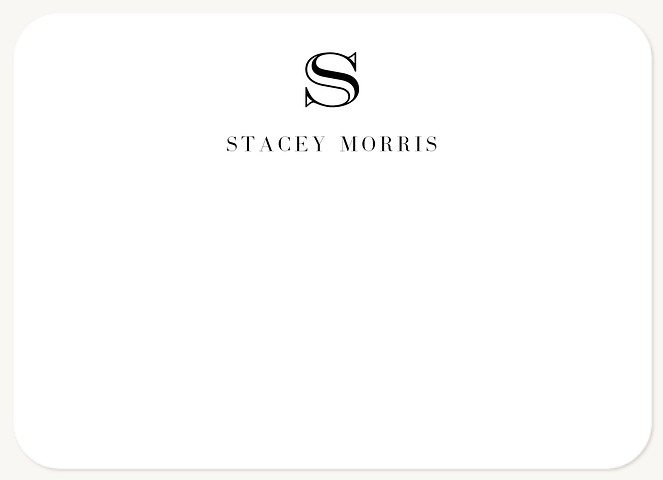 Monogram Note Stationery