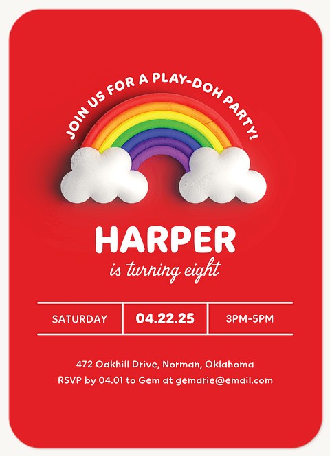 Play-Doh Party! Kids Birthday Invitations