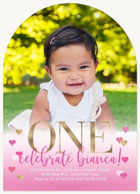 Lovely One Kids Birthday Invitations