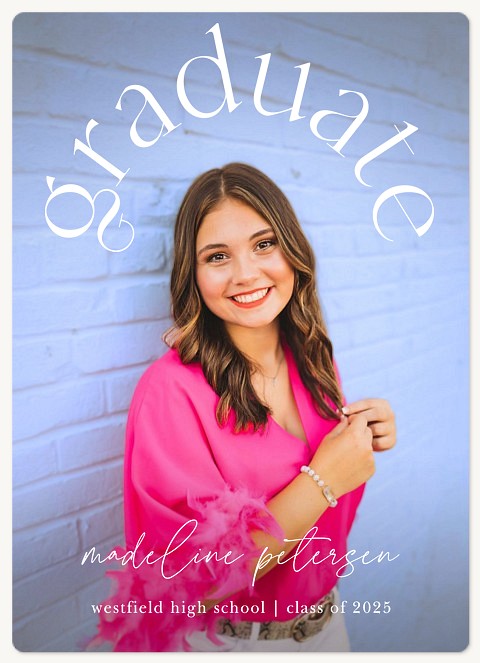 Arched On Top Graduation Invitations