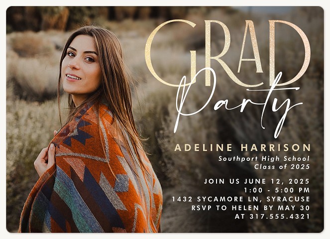 Grandiose Greeting Graduation Invitations