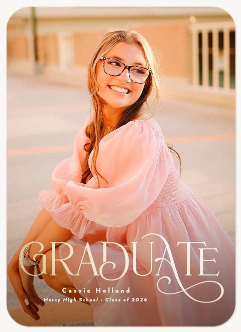 Delicate Flourish Graduation Cards