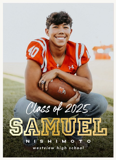 Varsity Name Graduation Cards