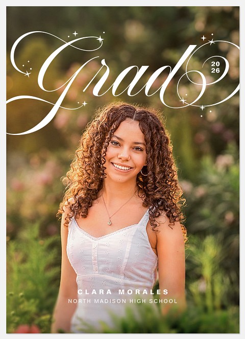 Sparkling Script Graduation Cards