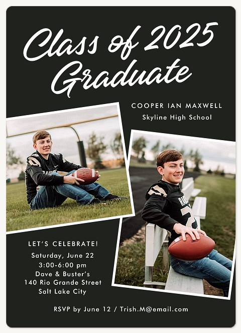 Angled Snaps Graduation Announcements