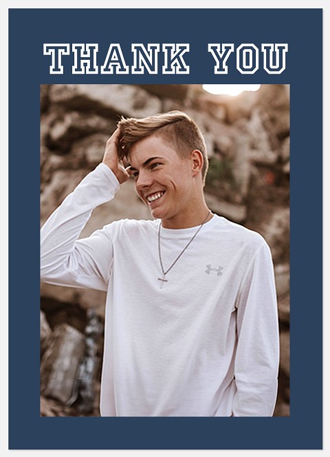 Sporty Outline Thank You Cards 