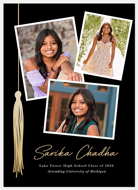Side Tassel Graduation Cards