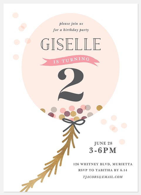 Tassel Fringe Kids' Birthday Invitations