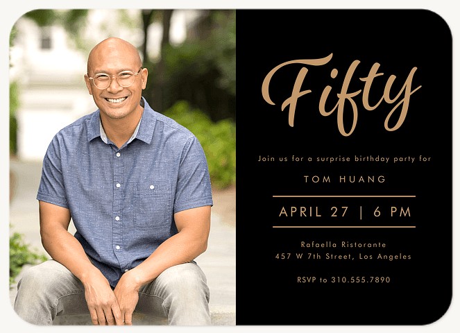 Vintage Age Adult Birthday Party Invitations