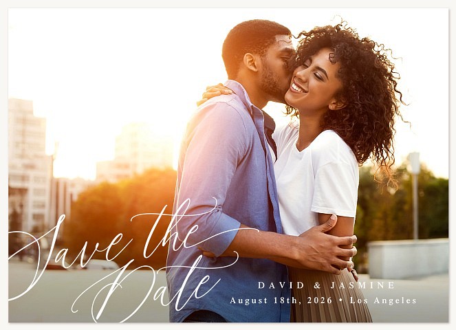 Corner Script  Save the Date Cards