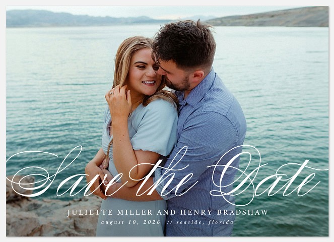 Ornate Romance Save the Date Photo Cards