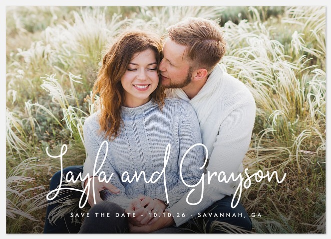 Signature Couple Save the Date Photo Cards