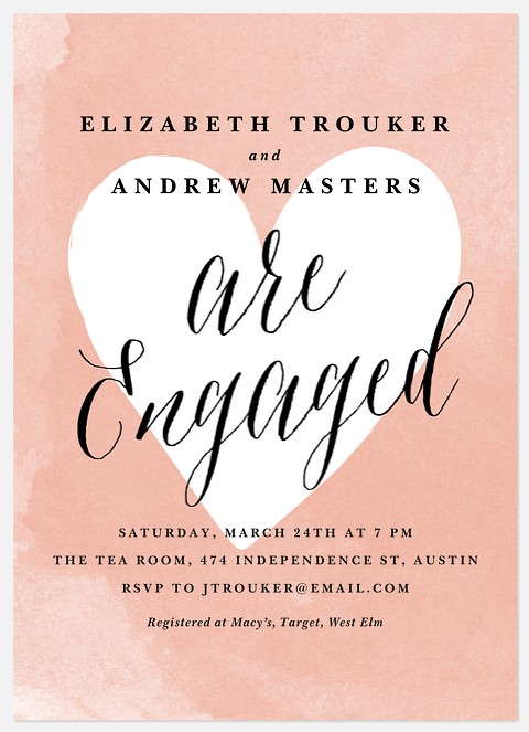 Heart It  Engagement Party Invitations