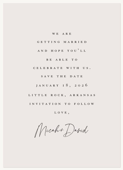 Love Note Save the Date Cards