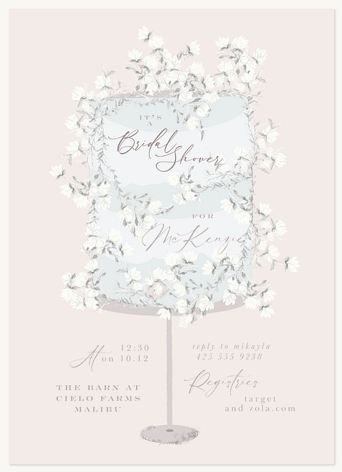 Hand-painted Cake Bridal Shower Invitations