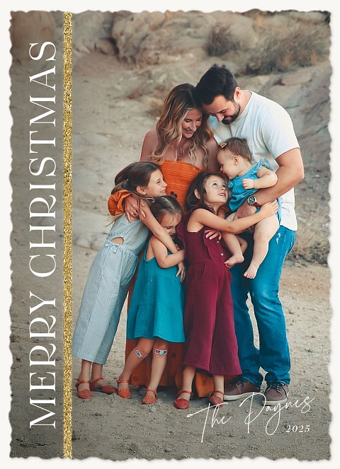 Side Bar Personalized Holiday Cards