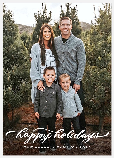 Festive Handwriting Holiday Photo Cards