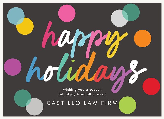 Colorful Fun Business Holiday Cards