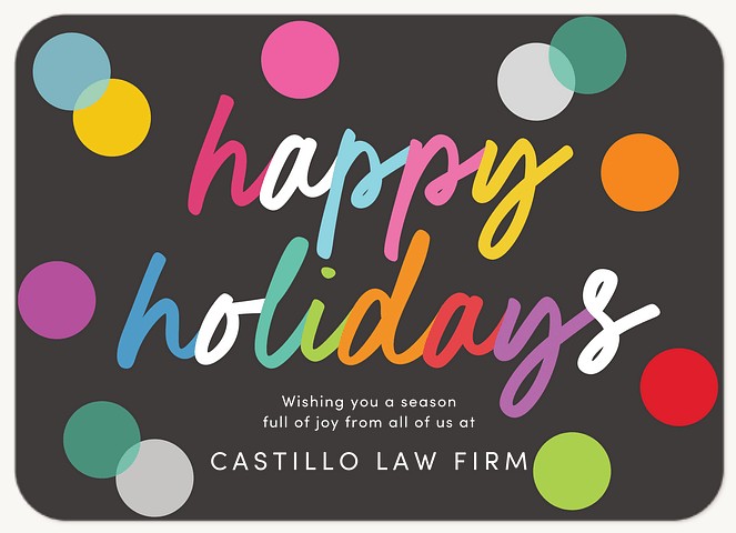 Colorful Fun Business Holiday Cards
