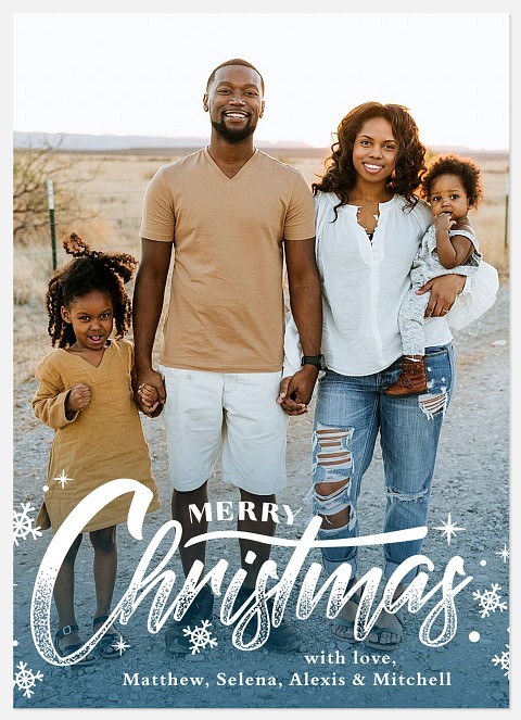 Vintage Snowfall Holiday Photo Cards