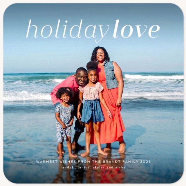 Simple Love Personalized Holiday Cards