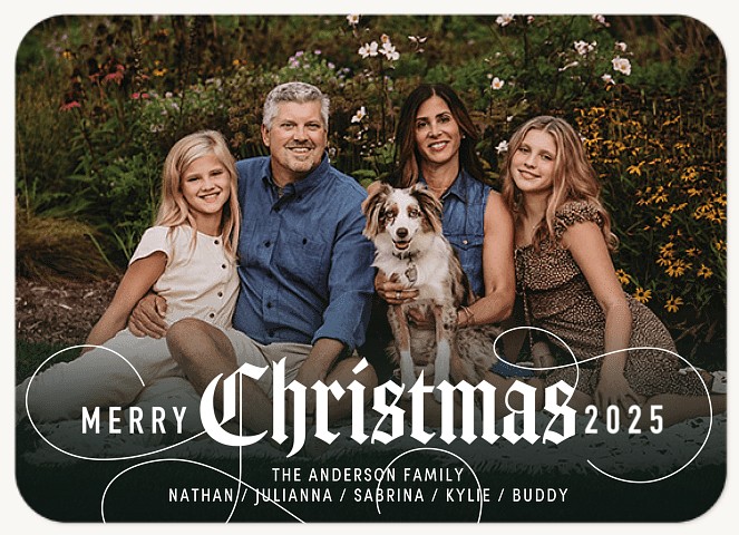 Classic Swirls Personalized Holiday Cards