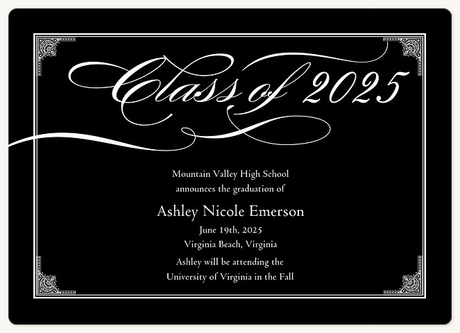 Class Perfection Graduation Announcements