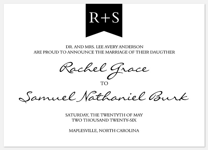 Fleur de Lis Day Wedding Announcements