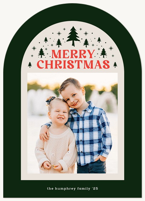 Woodland Arch Personalized Holiday Cards