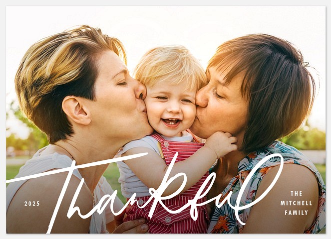 Brushed Thanks Thanksgiving Cards