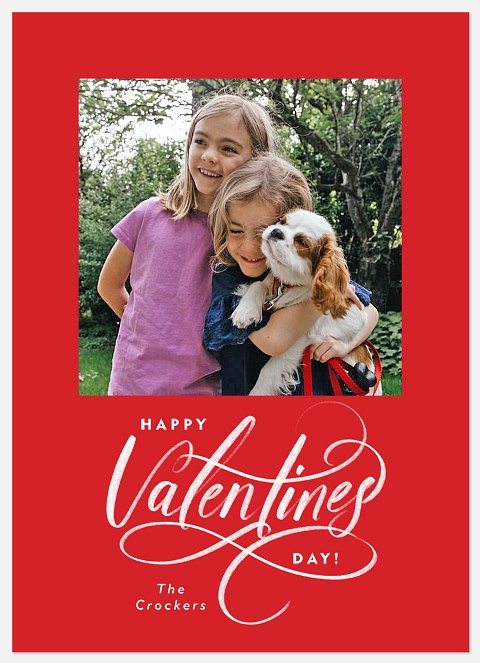 Valentine Lettering Valentine Photo Cards