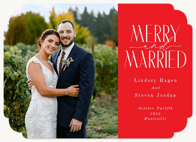 Married Bliss Personalized Holiday Cards