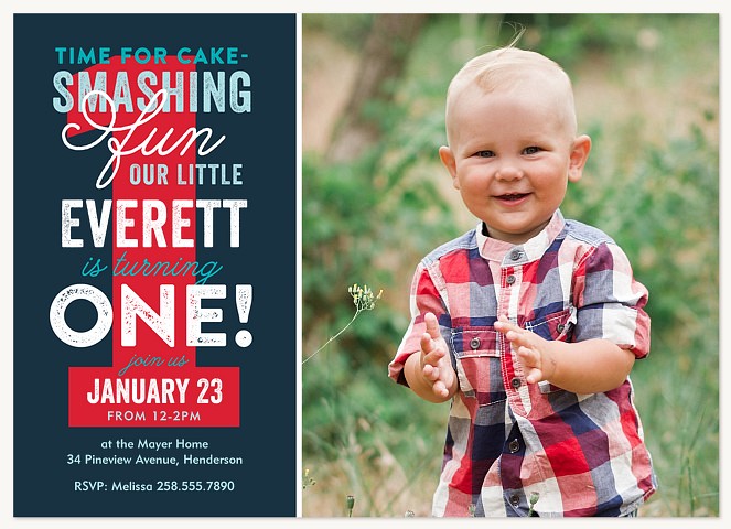 Fun for One First Birthday Invitations