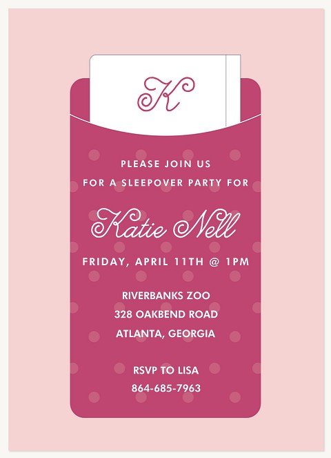 Miss Perfect Kids Birthday Invitations