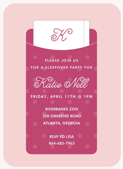 Miss Perfect Kids Birthday Invitations