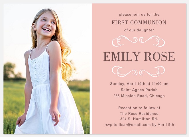 Grand Blessing  First Communion Invitations