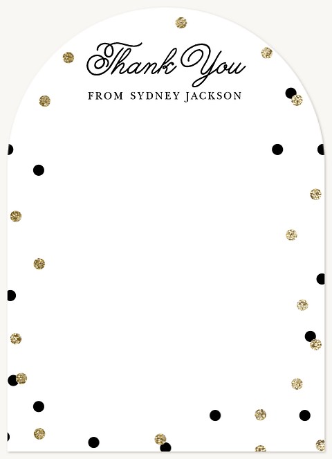 Chic Confetti Graduation Thank You Cards