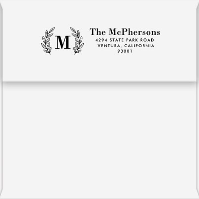Refined Monogram Return Address Envelopes