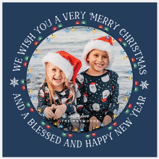 Twinkle Circle Holiday Photo Cards