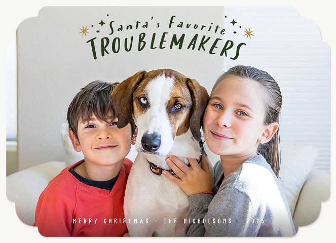 Merry Mischief Personalized Holiday Cards