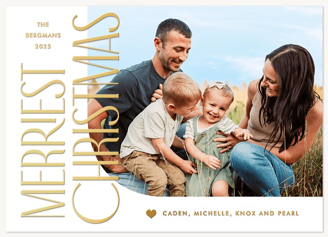 Modern Glamour Personalized Holiday Cards